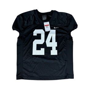 NIKE STOCK ALPHA VARSITY PRACTICE JERSEY (SLIM FIT) NUMBER 24 BLACK/WHITE NWT